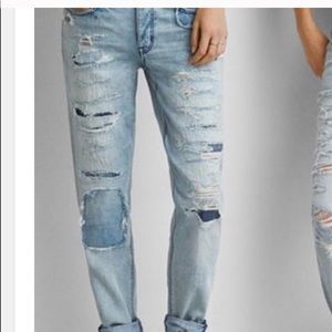 Ripped boyfriend jeans